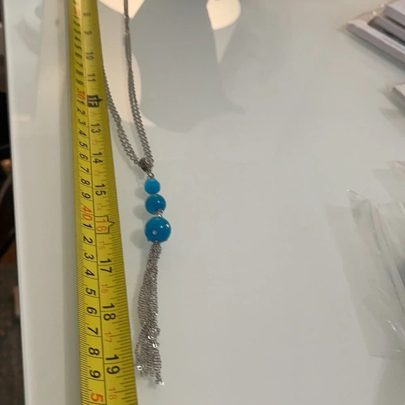 3x$25 ❤️ New York & Co Double Link Chain blue ❤️ - Picture 7 of 10